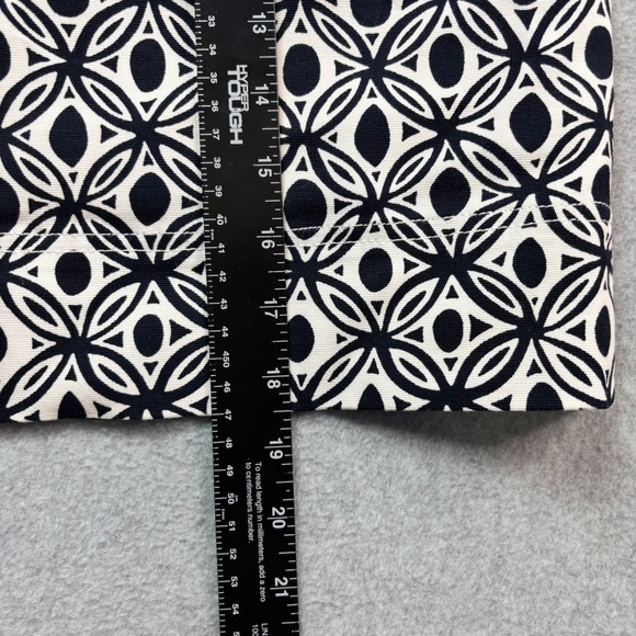 Talbots Womens Skirt Size 6 Navy Blue White Geometric Print A Line Lined - Picture 6 of 11